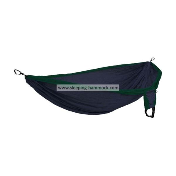 Woods Camping Tree Parachute Nylon Hammock , Parachute Traveller Hammock Blue Hunter Green