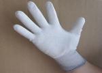 White PU Coated Gloves Seamless Shell 7 / 8 / 9 Inch Apply To Metal Working