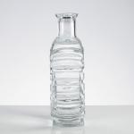 Hot Stamping 500ML Ultra Clear Brandy Glass Bottle With Embossed Logo