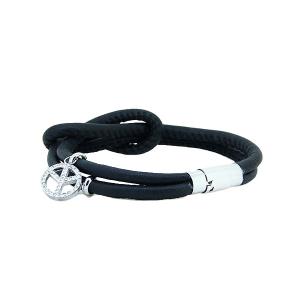 Wholesale Europ American Fashion Trendy Stainless Steel Geniune PU Leather Bracelet Bangle LBL88 from china suppliers
