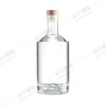 750ml Cylindrical Vodka Glass Wine Bottle Glass Bottle with Acid Etch Surface