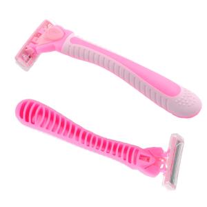 Wholesale Customization Cheap Price Female Triple Blade Women Razor Shaving Razor Beauty Tool with Handle from china suppliers