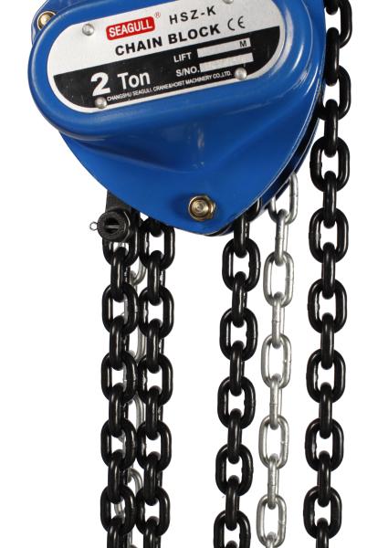 G80 Oil Black Manual Chain Block Heat Treatment 2 Ton Heavy Load ISO9001