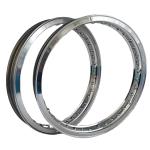 H 1.85-19" 36HOLES 40HOLES Akront Style Valanced Alloy Motorcycle Rims Polished