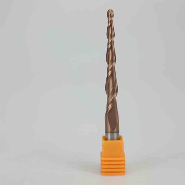 55 Degree Wolfram Steel CNC Router Bits Customizable OEM Spherical Milling Cutter Metal Alloy Tapered Ball Nose End Mill