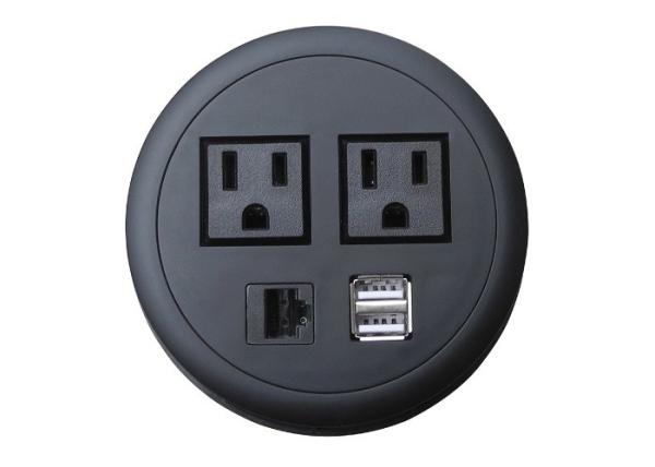 Smart Circular Electrical Outlet , AC Round Electrical Outlet For Conference