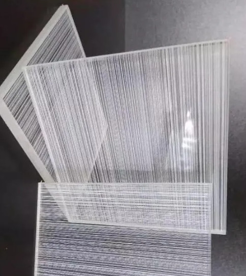 Clear Speciality Glass Colored Mesh Laminated Wired Glass For Interior Decoration