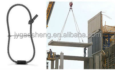 Galvanized Precast Concrete Lifting Loop Wire Rope Slings 0.8-20MT