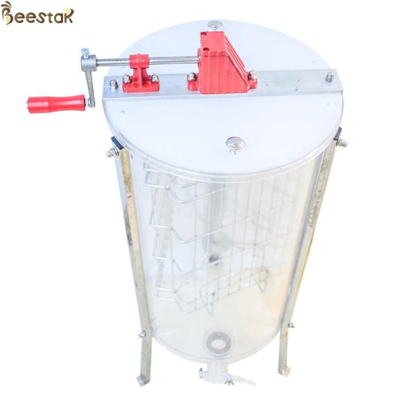 304 Stainless Steel 3 Frame Radial Transparent Manual Honey Extractor
