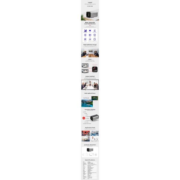Lntech 1080p 60fps Output Format With 20x Optical Zoom And 70% Noise Reduction In Darkness