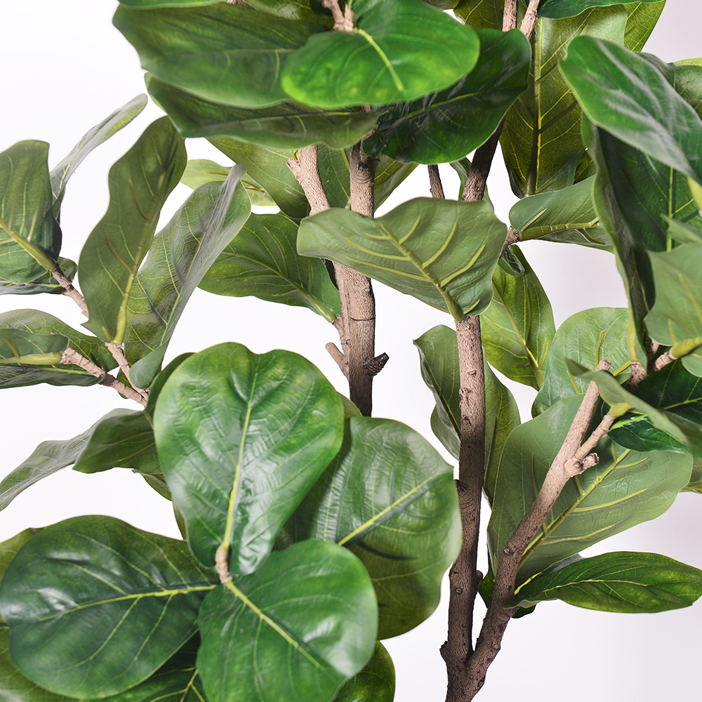 Artificial Ficus Microcarpa 6 Ft Indoor Pot Faux Fiddle Leaf Fig Tree For Indoor Living Room Decoa