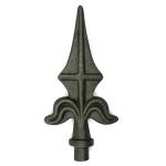 Rail Head Cast Iron Fence Spears Wrought Iron Spear Point Sandblast Surface