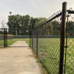 100ft Galvanized Black PVC Coated Chain Link Wire Mesh Fence For Sport Court