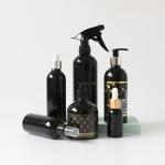 Logo Printing matte black 500ml aluminum spray cosmetic bottles