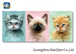 Wholesale Home / Hotel Wall Photo 3D Effect Printing Lovely Cat / Dog Stereograph from china suppliers