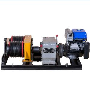 Wholesale High Efficiency Double Drum 5 Ton Gas Engine Powered Winch For Lifting from china suppliers