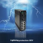 Industrial 8-Port 10/100/1000T 802.3at PoE + 2-Port 1000BASE-X Ethernet Switch