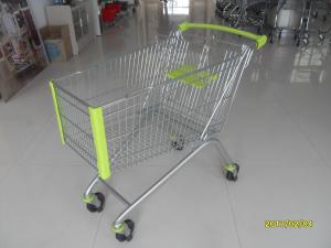 Wholesale Zinc plated Supermarket Shopping Carts with clear coating of 150L , shopping grocery cart from china suppliers