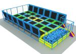 Anti UV Adults / Kids Trampoline Park Without Scratch 19*13*3m KP140625-1