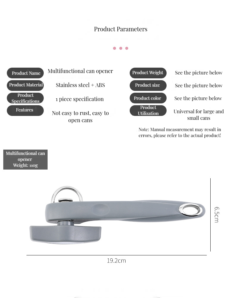 Custom Color Stainless Steel Can Opener for Commercial Buyers Effortless Bottle Opener