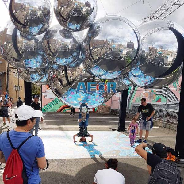 120CM Colorful PVC Inflatable Mirror Ballon For Decorative Purpose For Party And Events