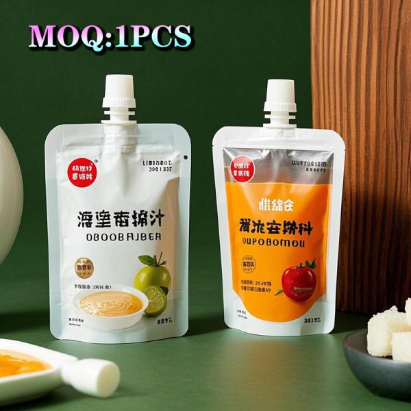Customized Logo Eco-Friendly Biodegradable Pe Plastic Juice Bags Digital Printed