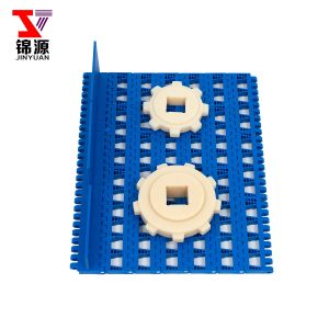 Open Hole Flat Top Modular Plastic Belt for Fish Industry Sale