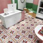 Red And Green 200x200mm Durable Indoor Floor Tile For Bathroom And Grade AAA
