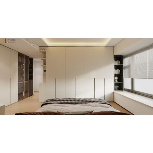 Elegant Beige Multi Functional L Shaped Fitted Wardrobes Corner Bedroom Wardrobe