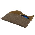 Pvc 182x86mm Handmade Leather Glasses Case Portable Holder Embossing Logo