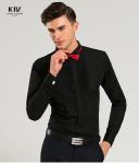 Men's Floral Print Blouse Long Sleeve Fashion Shirt with Single Breasted Closure