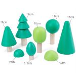 Coral Earth Wooden Blocks Toys Wood Rock Set Balancing Blocks Natural Wood Toy