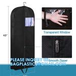 Carry On Garment Bag For Business Travel Canvas Leather Men Suit Cover, Non