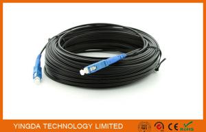 Wholesale Steel FTTH Fiber Optic Patch Cord Single Mode SC Connector Simplex 200M Black from china suppliers
