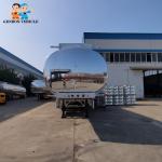 3 Axles 42000L Beautiful Mirror Aluminum Liquid Tanker Trailer Exported To Saudi