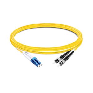 Wholesale 3m (10ft) Duplex OS2 Single Mode LC UPC to ST UPC PVC (OFNR) Fiber Optic Cable from china suppliers