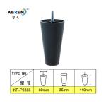 M8 2.5cm 110mm Black Plastic Table Furniture Feet