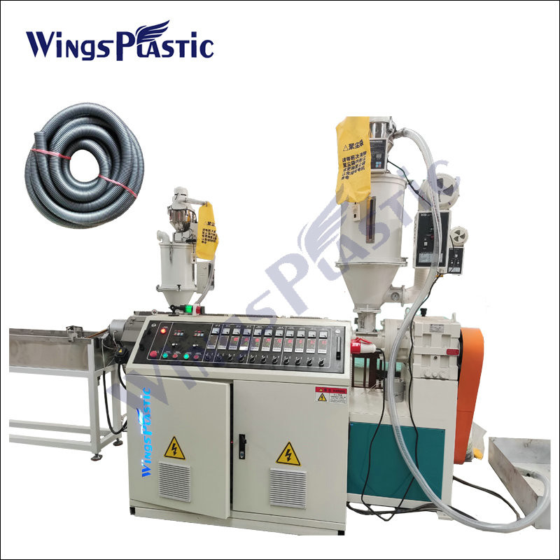 Plastic Vacuum Cleaner EVA PE Spiral Corrugated Pipe Extruder Machine Durable
