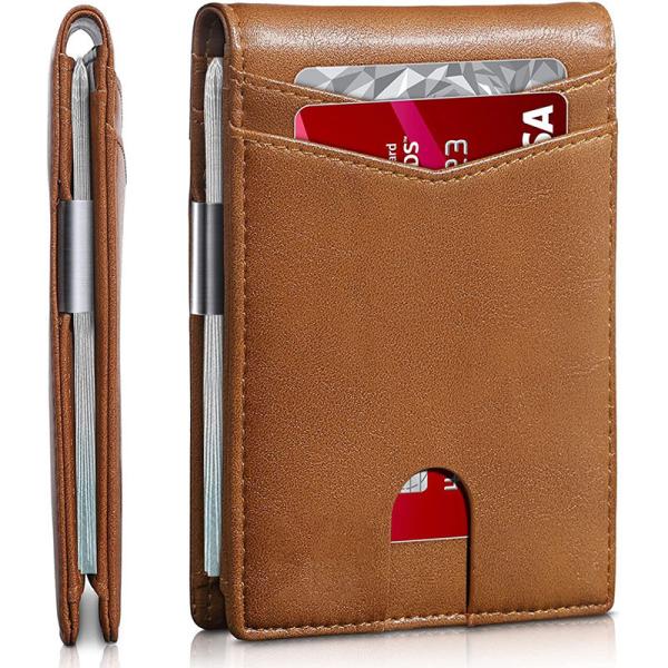 Men's RFID Carbon Fiber Credit Card Holder with Larger Capacity and Multiple
