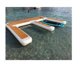 E Shape Drop Stitch Wood Grain Inflatable Floating Platform