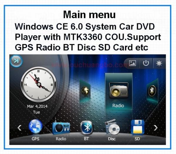 Ouchuangbo audio gps radio VW Sagitar Touran CC support BT iPod spanish wholesaler price