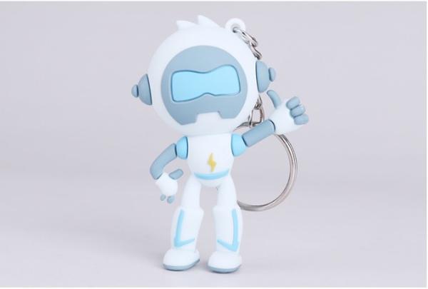 Soft PVC Rubber Plastic Key Chain, Custom Brand Symbol Miniature Figure Key