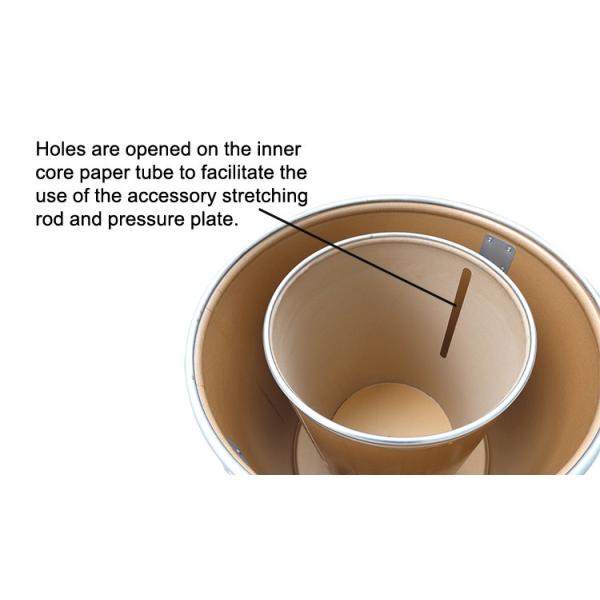 Industrial 55cm Welding Wire Cardboard Drum – Transparent Viewing Port + Inner Core Hole