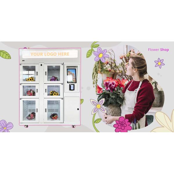 Smart Vase Refrigerated Flower Vending Machine Locker For Europe