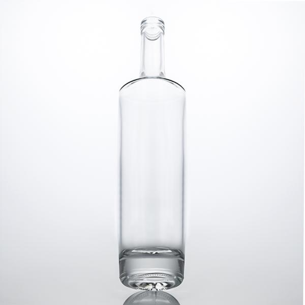 Custom Shape Long Neck Glass Liquor Bottle for Gin Rum Vodka