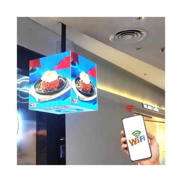 Outdoor Waterproof Cube LED Display Screen Four Sides Led Cube Display Screen for Advertising Sign