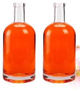 Wholesale 375 ml 500 ml 700 ml Clear Glass Wine Bottle Reusable Collar Material Glass for Vodka from china suppliers