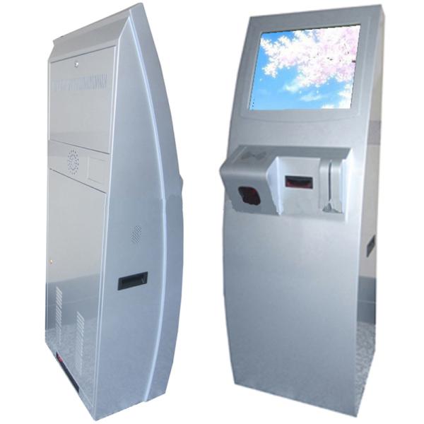 Metal 19in Floor Stand Touch Terminal FCC With QR Reader