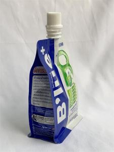 Wholesale Quad Bottom Spouted Stand Up Barrier Pouches Custom Printed Drink Pouch Packaging from china suppliers