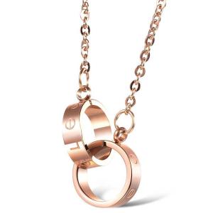 Wholesale New Fashion Tagor Jewelry 316L Stainless Steel couple Pendant Necklace TYGN070 from china suppliers